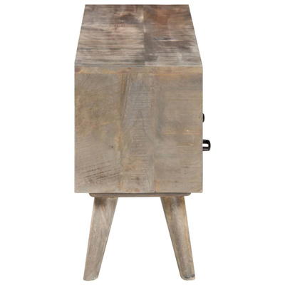 vidaXL Szafka pod TV, szara, 130x35x51 cm, lite, surowe drewno mango