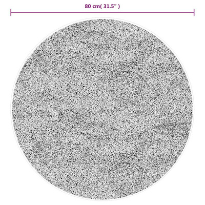 vidaXL Dywan OVIEDO z krótkim włosiem, czerwony, Ø 80 cm