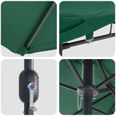 Parasolka ogrodowa Zielony 385 x 209 x 244 cm Poliester i Stal
