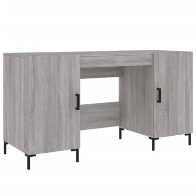 vidaXL Biurko, szary dąb sonoma, 140x50x75 cm, materiał drewnopochodny
