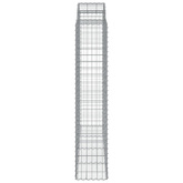 Kosze gabionowe, 10 szt, 200x50x200/220cm, galwanizowane żelazo