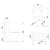 KOMPAKT WC QFS, NYKS PLUS KWADR, BOCZ PODŁ BIAŁY Z DESKĄ WOLNOOPAD