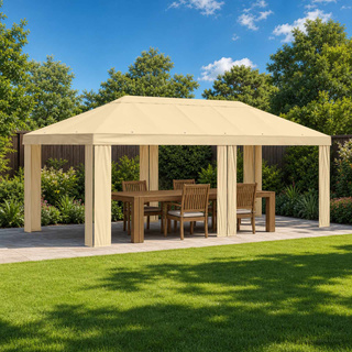 Pokrycie altany 6 x 3 m kremowy Poliester 190 gsm
