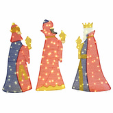 Oświetlenie Choinkowe 3 Króli 3 pcs Ciepła biel 105 cm tkanina