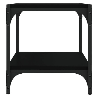 vidaXL Szafka pod TV, czarna 40x33x41 cm materiał drewnopochodny/ stal