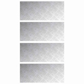 Stopień Prostokątny 4 pcs Srebrny 70 x 30 cm Aluminium