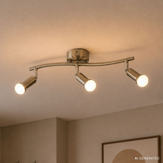 Lampa ścienna listwa 3X40W E14 satyna nikiel ARC 93-63465