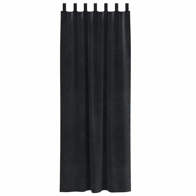 Zasłony zaciemniające 2 pcs Czarny 140 x 245 cm Aksamit