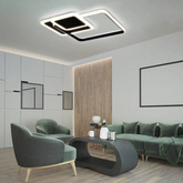 Lampa sufitowa dekoracyjna LED 72W czarna + pilot dl-f06