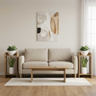 Stojak na rośliny 2 szt. Dąb Rzemieślniczy 30 x 30 x 60 cm