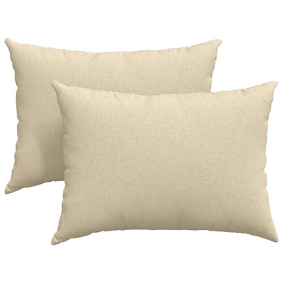 Poduszki na sofę 2 pcs Kremowy 70 x 50 cm tkanina