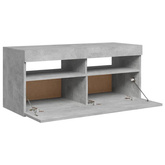 vidaXL Szafka pod TV z oświetleniem LED, szarość betonu, 90x35x40 cm