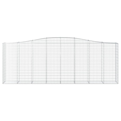 Kosze gabionowe, 2 szt, 400x50x140/160 cm, galwanizowane żelazo
