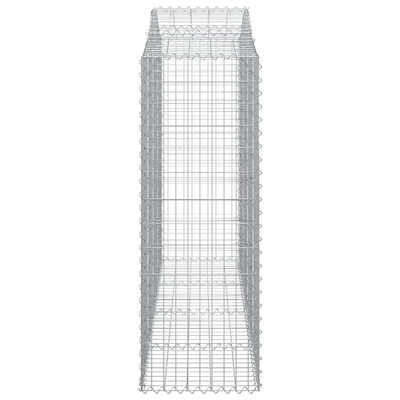 Kosze gabionowe, 12 szt, 200x50x140/160cm, galwanizowane żelazo