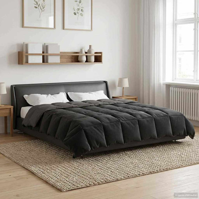 Kołdra na cały rok Jasnoszary 200 x 240 cm Mikrofibra