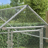 Klatka dla kur Srebrny 200 x 170 x 177 cm Stal Galwanizowana