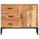 vidaXL Komoda, 88x30x73 cm, lite drewno akacjowe
