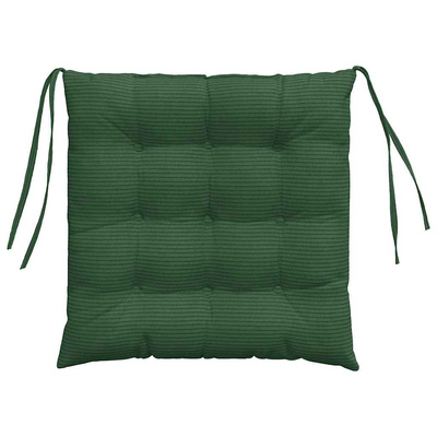Poduszki na siedziska 4 pcs Ciemna zieleń 40 x 40 x 6 cm