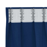 Firany blackout z kółkami 2 pcs Ciemnoniebieski 225 x 140 cm