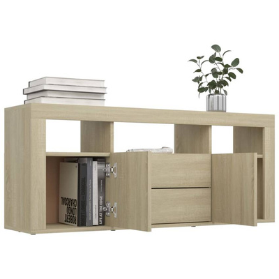 vidaXL Szafka pod TV, dąb sonoma, 120x30x50cm, materiał drewnopochodny