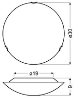 Plafon LED Astro okrągły do łazienki 30 cm 4000K fioletowy szklany