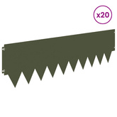 Krawężnik do trawnika 20 szt. 103 x 30 cm Stal Oliwkowy zielony