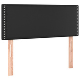 vidaXL Łóżko kontynentalne z materacem, czarne, ekoskóra 120x200 cm