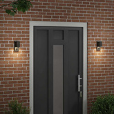 Zewnętrzna lampa ścienna 2 pcs Czarny 6,5 x 10,5 x 16 cm