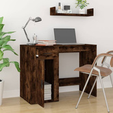 vidaXL Biurko, przydymiony dąb, 100x49x75 cm, materiał drewnopochodny
