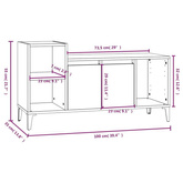 vidaXL Szafka pod TV, wysoki połysk, biała, 100x35x55 cm