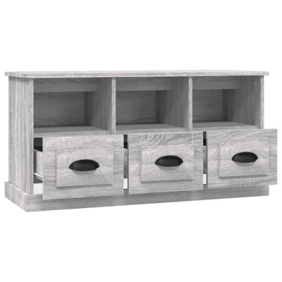 vidaXL Szafka pod TV, szary dąb sonoma, 100x35x50 cm