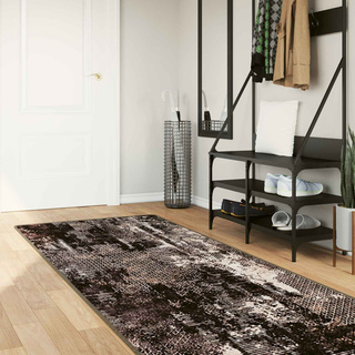 Chodnik dywanowy MARSA Czarny 80 x 350 cm Poliester i PVC
