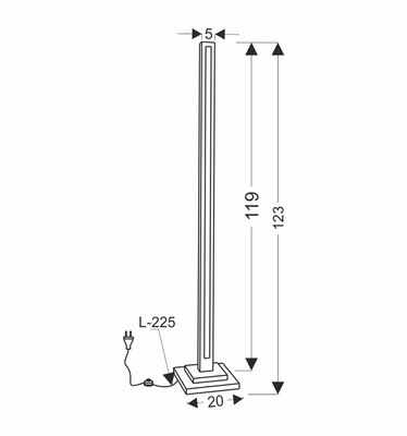 alset lampa podłogowa drewno +czarny 1x18w led