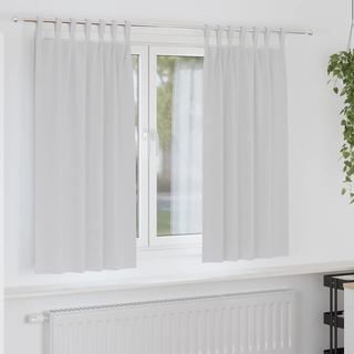 Firany blackout z kółkami 2 pcs Jasnoszary 175 x 140 cm