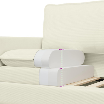 Sofa kremowy 156 x 81 x 87,5 cm tkanina