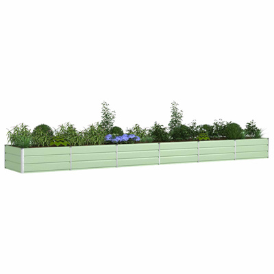 Donica Pastelowa Zieleń 580 x 100 x 45 cm Stal Galwanizowana