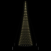 Choinka świąteczna LED z podstawą Ciepła biel 500 cm Metal