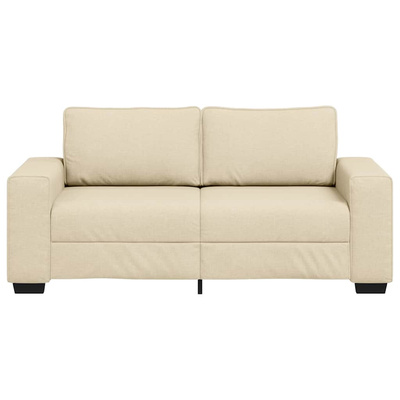 Sofa 2-osobowa, kremowa, 180x77x82 cm, tkaniną