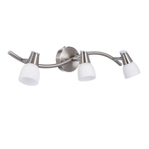 Lampa ścienna listwa 3X40W G9 nikiel chrom biały SELIA 93-69993