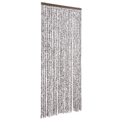 Zasłona przeciwko owadom, brąz i beż, 100x220 cm, szenil