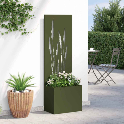 Ekran zapewniający prywatność w ogrodzie oliwkowy 50 x 150 cm