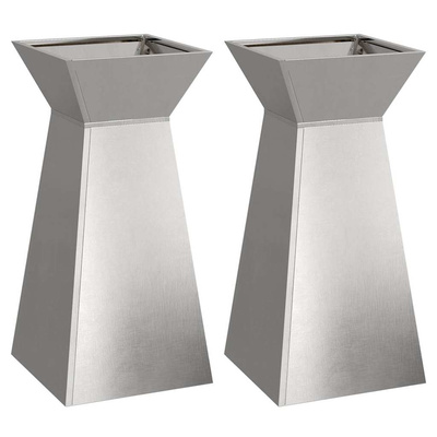 Donica słupowa 2 pcs Srebrny 35 x 35 x 73 cm