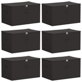 Skrzynia do przechowywania 6 pcs antracytowy 55 x 35 x 32 cm