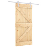 Drzwi przesuwne 90 x 210 cm Lite drewno sosnowe