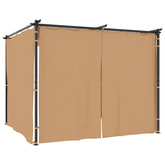 Altana ogrodowa z zasłonami, 3 x 3 m, antracytowa, stal