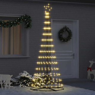 Choinka świąteczna LED z podstawą Ciepła biel 250 cm Metal