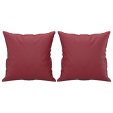 2-os. sofa z poduszkami, winna czerwień, 140 cm, sztuczna skóra