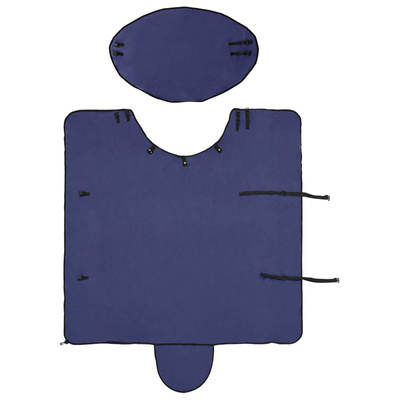 Koc dla Koni Granatowy 85 cm Polar poliesterowy