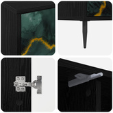 Szafka pod telewizor WIJHE 102 x 33 x 51 cm Czarny dąb