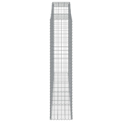 Kosze gabionowe, 3 szt, 300x50x220/240 cm, galwanizowane żelazo